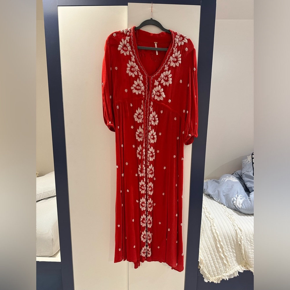 Free People Fable Embroidered Dress